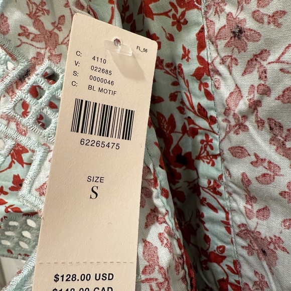 NWT Blue Tassel Open Back Tank with bow at Bottom - Picture 2 of 3